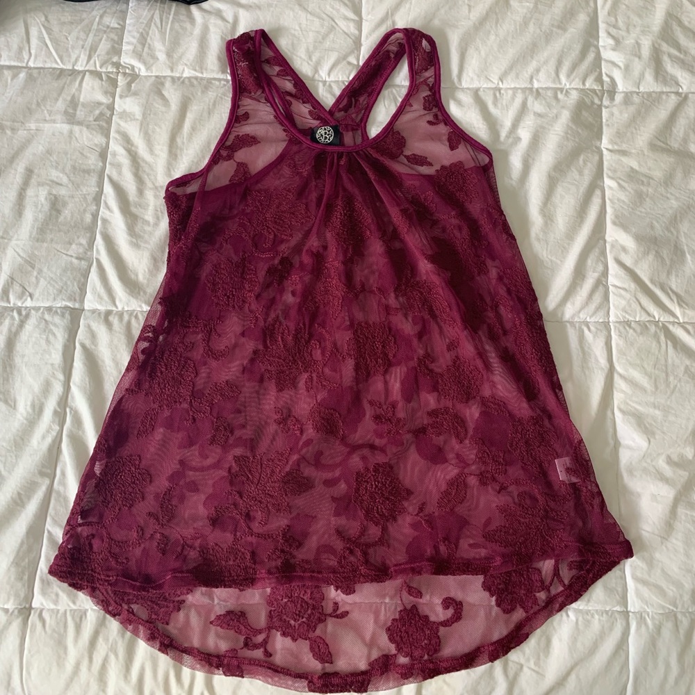 Crochet purple tank top